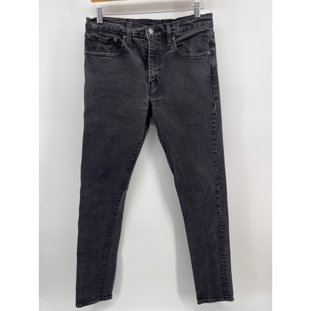 Levis Premium 510 Skinny Jeans Mens 32x34 Washed Black Denim 28833-0848